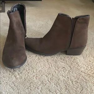 Steve Madden Dark Brown Suede Booties